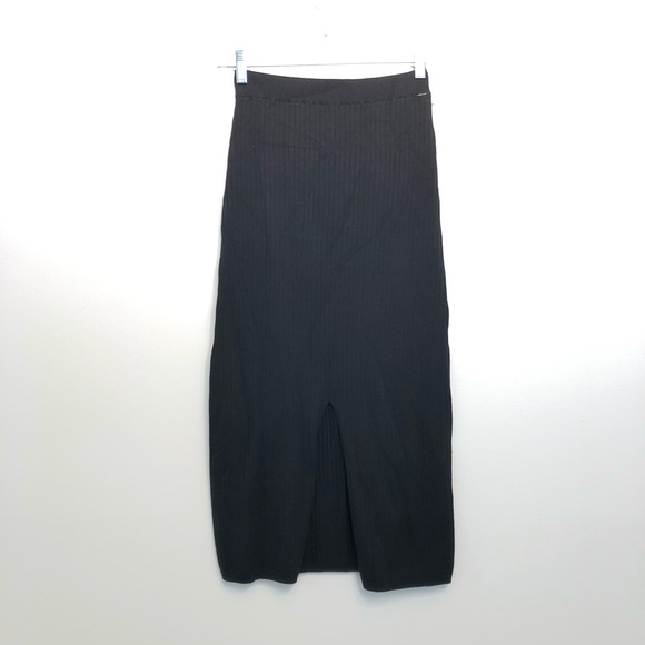 Free People Skyline Skirt NWT Small Midi Black - Picture 5 of 8